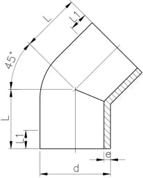 FISCHER GEORG GF Winkel 45° PE100 d 63 SDR11   – 753158611