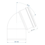 POLOPLAST PO Bogen POLO-KAL NG DN 160/67Grad   – 02163