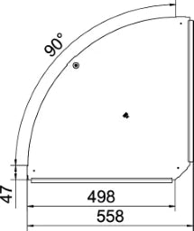 OBO Deckel für 90°-Bogen B500mm Stahl bandve rzinkt  – 6036910