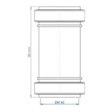 POLOPLAST PO Überschiebmuffe POLO-KAL NG DN 40   – 02311