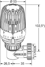 HEIMEIER Heimeier Thermostatkopf - WK mit Fühler  – 7300-00.500