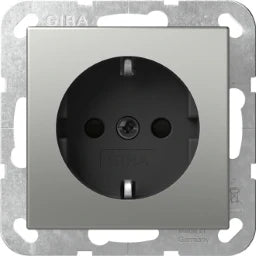 GIRA SCHUKO System 55 Edelstahl  – 4188600