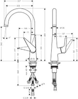 HANSGROHE HG Talis S Spültischmischer Schwenkauslauf chrom Niederdruck  – 72812000