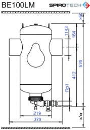 EDER SPIROTECH SpiroTrap Magnet DN100 mit Schweiss-Stutzen, 10bar/110 C   – 2100031