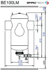 EDER SPIROTECH SpiroTrap Magnet DN100 mit Schweiss-Stutzen, 10bar/110 C   – 2100031