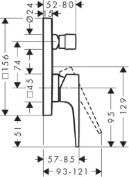 HANSGROHE HG Metropol Einhebel-Wannenmi. UP ZGriff mattschwarz   – 32545670