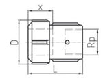 FISCHER GEORG FITTINGS Primofit Übergangsstück mit IG, 1/2" für Stahlrohre, schwarz   – 775217051