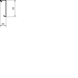 HAGER Sockelleistenkanal-OT PVC SL 20x55 vweiß  – SL2005529016