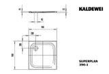 KALDEWEI Kaldewei Superplan Brausetasse weiß 90x90x2,5cm  – 446900010001