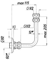SCHMIEDL GS Warmwasser-Anschlussbogen 1/2"   – GS0111