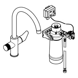 GROHE Grohe Blue Pure BauCurve C-Auslauf Starter Kit, S-Filter, chrom  – 30 581 000