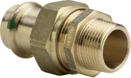 VIEGA Viega Verschraubung mit SC Sanpress 2265 flachdichtend in 54mm x R2 Rotguss   – 221 997