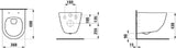LAUFEN Laufen WC-Pack WC+S&D+Mont.band WC 2096.5 S&D:Slim,abnehmb.,Compact   – H8669550000001