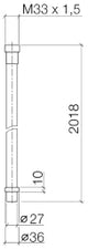 DORNBRACHT Dornbracht WaterTube Kneipp-Schlauch 2000mm weiß, chrom   – 28 285 979-00