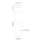 POLOPLAST PO Steckmuffenrohr POLO-KAL NG DN 40/1000   – 02013