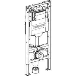 GEBERIT GE Duofix 2025 WC-Element Sigma12 BH120cm, m. Hygienspuel. HS30 KW u. WW  – 111.058.00.2