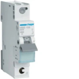 HAGER LS-Schalter 1polig 6kA B-6A 1M QC  – MBS106