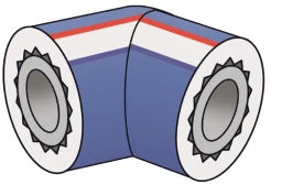 KE KELIT KE70-LX4 KE PP-RCT LX Winkel 45 Grad 25 Isolierst. 4mm   – 2512041