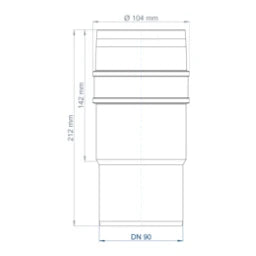 POLOPLAST PO Langmuffe POLO-KAL XS DN 90  – 102338