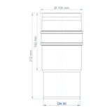 POLOPLAST PO Langmuffe POLO-KAL XS DN 90  – 102338