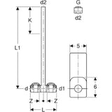 GEBERIT GE FlowFit MetallAnSchl-T-Stueck SiBr/Cu fuer EK, d20 x 20 x 15mm, vernickelt   – 619.421.22.1