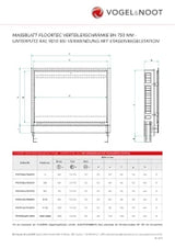 VOGEL&NOOT VN-FLOORTEC-VERTEILERSCHRANK BH 750 mm 5-7 HK UNTERPUTZ, RAL9010, bei Etagenr.   – F9CFS07A7507070