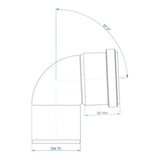 POLOPLAST PO Bogen POLO-KAL NG DN 75/87Grad   – 02134