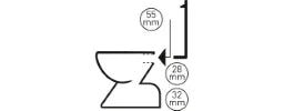 SCHMIDT STEDO MÜLET-TRUMPF-VERBINDER, SCHWARZ, D = 55, 28-32 ROHR  – 170048