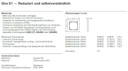 GIRA Abdeckrahmen 2f Gira E1 Schwarz m  – 0212153