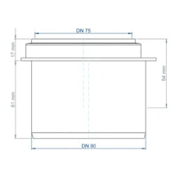 POLOPLAST PO Übergangsrohr kurz POLO-KAL DN 90/75   – 02289