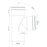 POLOPLAST PO Abzweig POLO-KAL NG DN 90/90/87Grad   – 02248