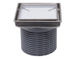 HUTTERER & LECHNER HL3020 Verfliesbarer Aufsatz d 110mm Edelstahlrahmen 132x132mm/112x112mm   – HL3020