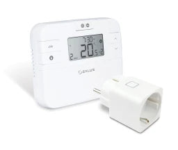 SALUS Digitales Funk-Raumthermostat programm., Funk Empfänger Schukostecker, 16A   – 110510
