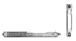 VOGEL&NOOT Vonova Ventil Mittenanschl.11VM 500/15 Bl  600mm weiss   – F1H110500601000