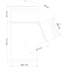 POLOPLAST PO Abzweig POLO-KAL XS DN 110/75/67Grad  – 102228