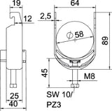 OBO Bügelschelle 2056 52-58mm Stahl tauchfeu erverzinkt  – 1186756