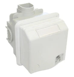 PC ELECTRIC CEE Design Unterputzsteckdose 16A 5p IP44, RAL9016 verkehrsweiß   – 885-6V