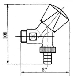 STROHM-MOFÉM ZRT. Teka Laser Auslaufventil 1/2" mit Schlauchverschraubung  – 1004181