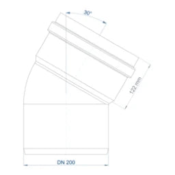 POLOPLAST PO Bogen POLO-KAL NG DN 200/30Grad   – 02962