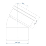 POLOPLAST PO Bogen POLO-KAL NG DN 200/30Grad   – 02962
