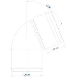 POLOPLAST PO Bogen POLO-KAL 3S DN 90/67Grad  – 102534