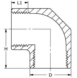 NORDS Nords Winkel 90 Gr.R-222 1/2" Wkst.1.4408 / 316(1.4436)  – 11-0222-04