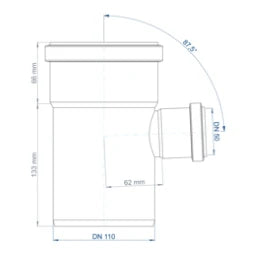 POLOPLAST PO Abzweig POLO-KAL NG DN 110/50/87Grad   – 02226