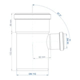 POLOPLAST PO Abzweig POLO-KAL NG DN 110/50/87Grad   – 02226