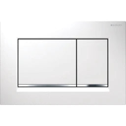 GEBERIT GE Betaetigungsplatte Sigma20 2-Mengen weiss-glanzchrom-weiss  – 115.883.KJ.1