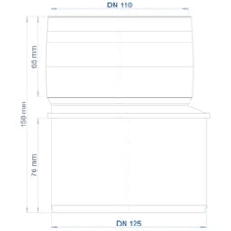 POLOPLAST PO Übergangsrohr POLO-KAL XS DN 125/110  – 102286