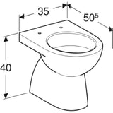 GEBERIT SANITAER Geberit Renova Stand-WC Tiefspüler 53cm weiß, Abg.vertikal, teilgeschl.Form   – 500.811.01.2