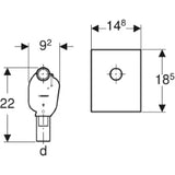 GEBERIT GE UP Siphon fuer Waschbecken Abdeckplatte weiss   – 151.126.11.1