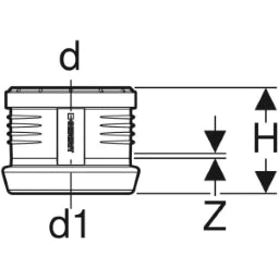 GEBERIT GE Uebergangsmuffe auf Silent-db20 PE-S2, d50/56mm   – 390.296.14.1