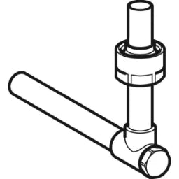 GEBERIT GE Mepla Metallrohr-Passwinkel f. EK d15mm x G3/4, vernickelt, absperrbar   – 611.603.22.3